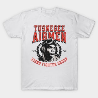 Tuskegee Airmen Red Tails Vintage WW2 T-Shirt